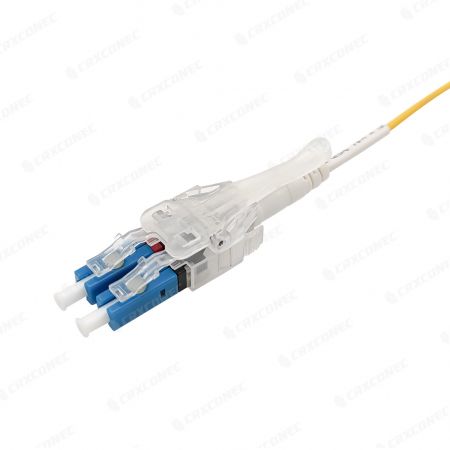 3 Second Polarity Exchange HD SM UPC LC To LC FIber Patch Cord - For High-Density Applications with long latch extractor SM UPC LC Fiber Cords